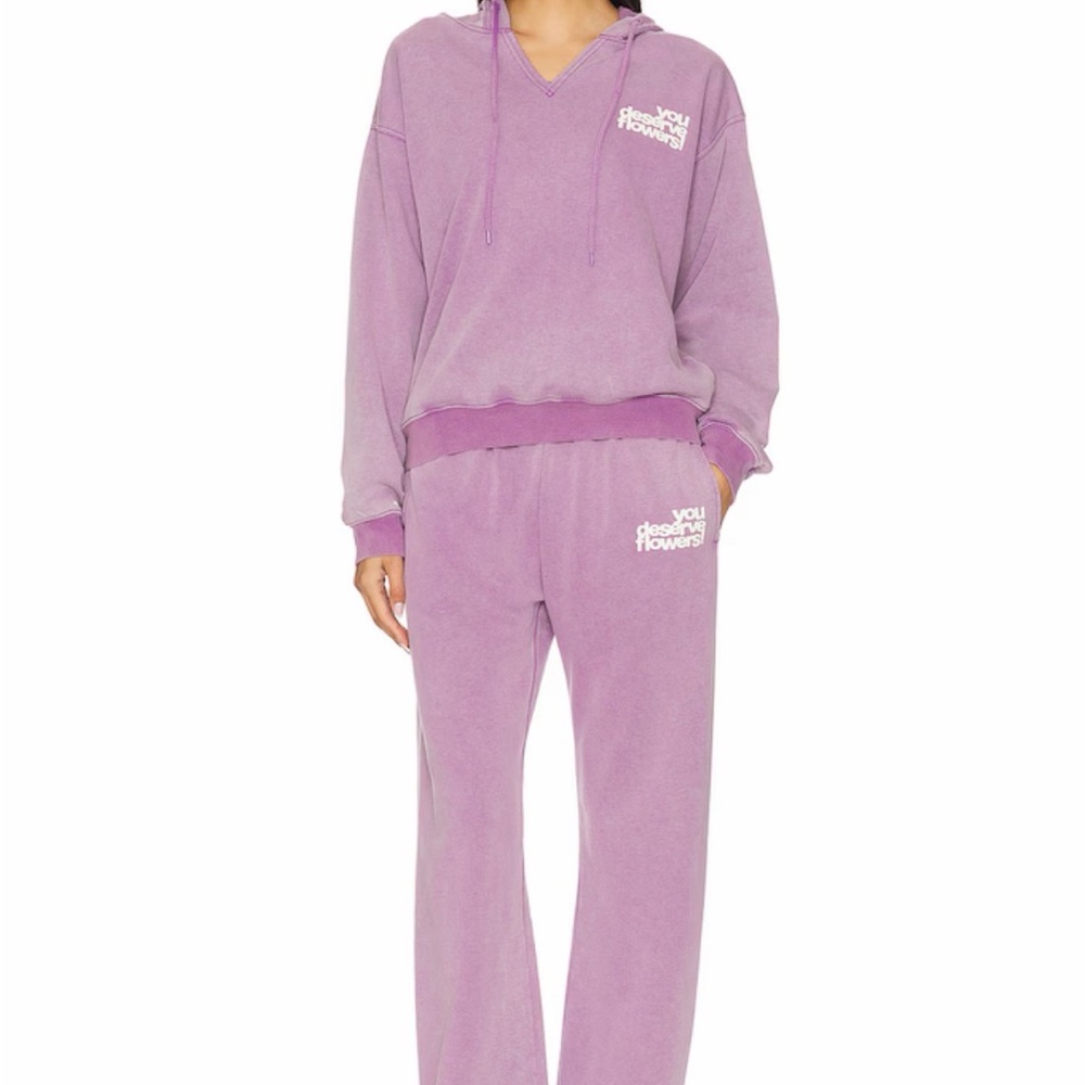 The Mayfair Group You Deserve Flowers French Terry Graphic Hoodie and Sweatpants